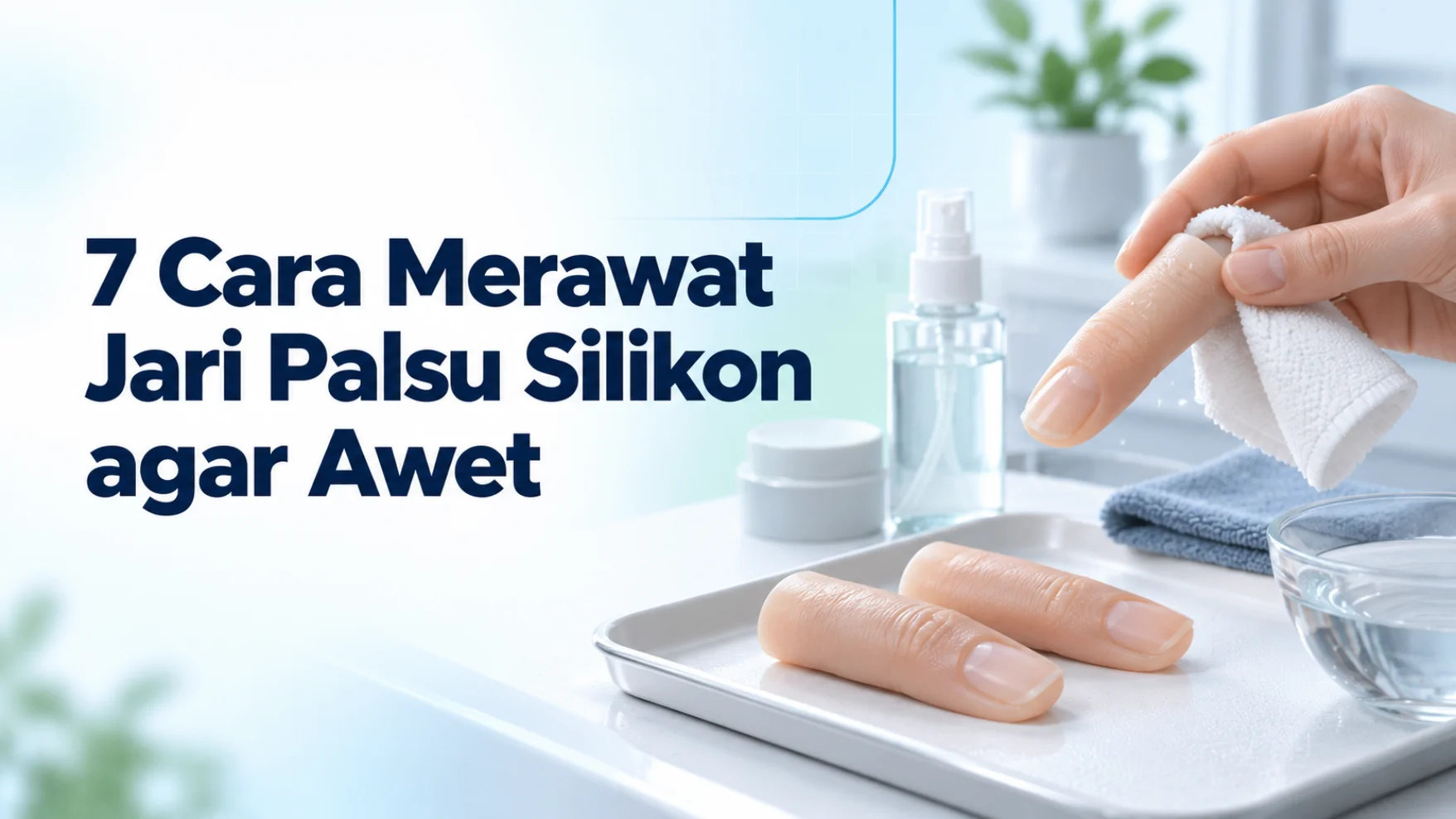 merawat jari palsu silikon